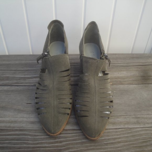 1. State Bootie Leather Upper "Arnet" Olive Green with zipper Size 9 - Picture 4 of 9